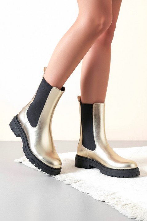 Botine damă MENSIRA, Culoare: auriu, IVET.RO - Reduceri de până la -80%