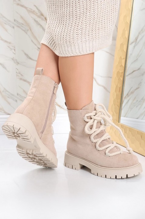 Botine damă EMILSENA BEIGE - Botine | Ivet.RO Botine damă EMILSENA BEIGE, Culoare: bej, IVET.RO - Reduceri de până la -80%
