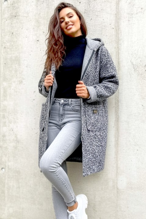 Cardigan VLADENZA GREY - Cardigane | Ivet.RO Cardigan VLADENZA GREY, Culoare: gri, IVET.RO - Reduceri de până la -80%