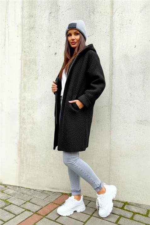 Cardigan VLADENZA BLACK - Cardigane | Ivet.RO Cardigan VLADENZA BLACK, Culoare: negru, IVET.RO - Reduceri de până la -80%
