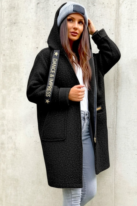 Cardigan VLADENZA BLACK - Cardigane | Ivet.RO Cardigan VLADENZA BLACK, Culoare: negru, IVET.RO - Reduceri de până la -80%