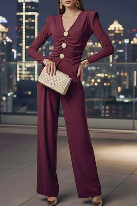 Set GENTILNA BORDO - Costume elegante | Ivet.RO Set GENTILNA BORDO, Culoare: bordo, IVET.RO - Reduceri de până la -80%