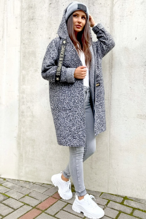 Cardigan VLADENZA GREY - Cardigane | Ivet.RO Cardigan VLADENZA GREY, Culoare: gri, IVET.RO - Reduceri de până la -80%