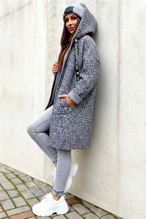 Cardigan VLADENZA GREY - Cardigane | Ivet.RO Cardigan VLADENZA GREY, Culoare: gri, IVET.RO - Reduceri de până la -80%