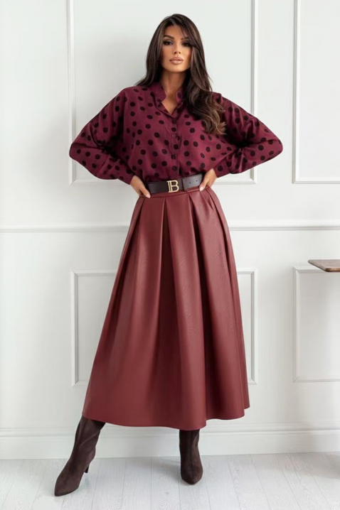 Fustă AMOLEFA BORDO - Fuste | Ivet.RO Fustă AMOLEFA BORDO, Culoare: bordo, IVET.RO - Reduceri de până la -80%