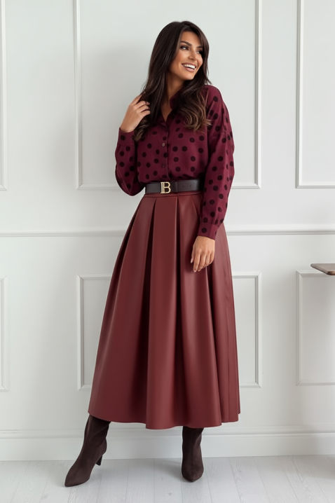 Fustă AMOLEFA BORDO - Fuste | Ivet.RO Fustă AMOLEFA BORDO, Culoare: bordo, IVET.RO - Reduceri de până la -80%