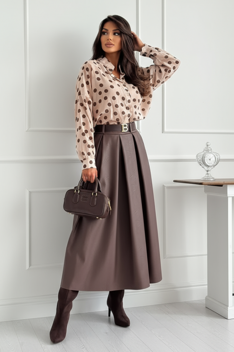 Fustă AMOLEFA BROWN - Fuste | Ivet.RO Fustă AMOLEFA BROWN, Culoare: maro, IVET.RO - Reduceri de până la -80%