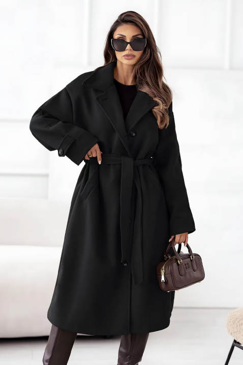 Palton SEREGANA BLACK - Paltoane | Ivet.RO Palton SEREGANA BLACK, Culoare: negru, IVET.RO - Reduceri de până la -80%
