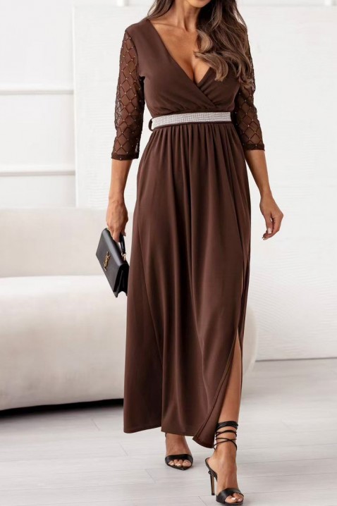Rochie FRIONZA BROWN - Rochii elegante | Ivet.RO Rochie FRIONZA BROWN, Culoare: maro, IVET.RO - Reduceri de până la -80%