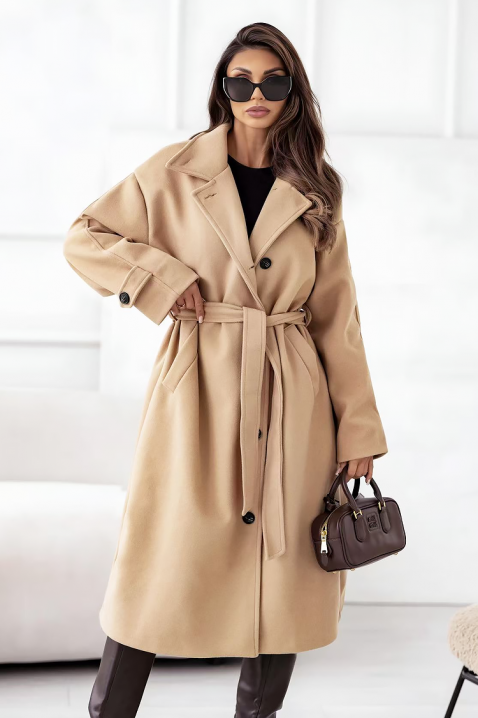 Palton SEREGANA BEIGE - Paltoane | Ivet.RO Palton SEREGANA BEIGE, Culoare: bej, IVET.RO - Reduceri de până la -80%