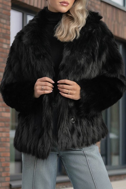 Palton DORONTENZA BLACK - Paltoane | Ivet.RO Palton DORONTENZA BLACK, Culoare: negru, IVET.RO - Reduceri de până la -80%