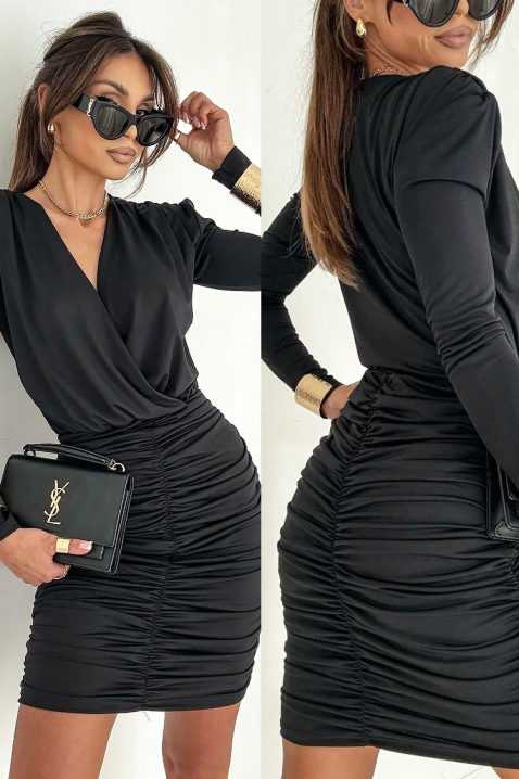 Rochie PARZELA BLACK - Rochii scurte | Ivet.RO Rochie PARZELA BLACK, Culoare: negru, IVET.RO - Reduceri de până la -80%