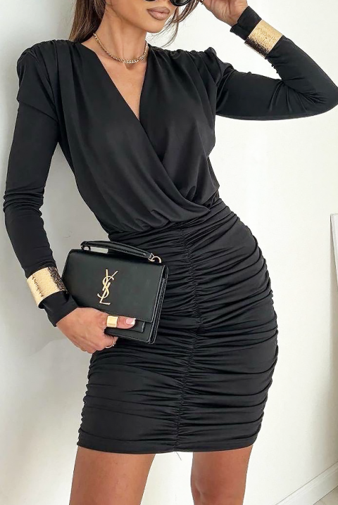 Rochie PARZELA BLACK - Rochii scurte | Ivet.RO Rochie PARZELA BLACK, Culoare: negru, IVET.RO - Reduceri de până la -80%