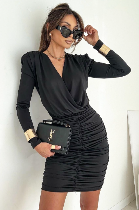 Rochie PARZELA BLACK - Rochii scurte | Ivet.RO Rochie PARZELA BLACK, Culoare: negru, IVET.RO - Reduceri de până la -80%