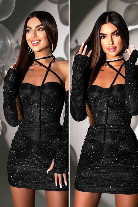 Rochie SENSOTA BLACK - Rochii scurte | Ivet.RO Rochie SENSOTA BLACK, Culoare: negru, IVET.RO - Reduceri de până la -80%