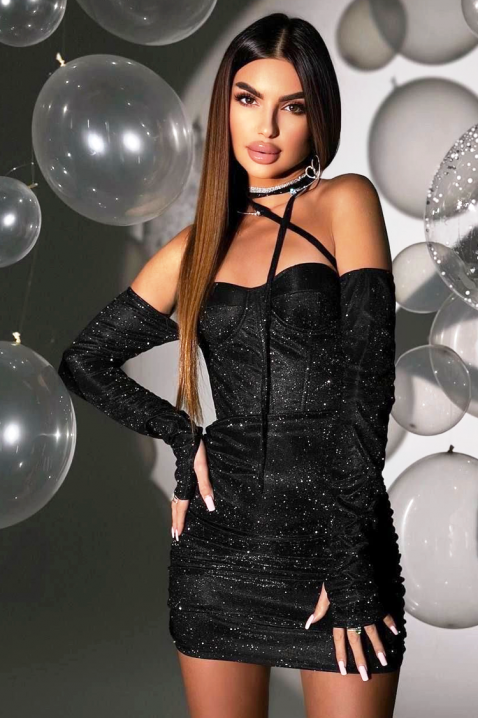 Rochie SENSOTA BLACK - Rochii scurte | Ivet.RO Rochie SENSOTA BLACK, Culoare: negru, IVET.RO - Reduceri de până la -80%
