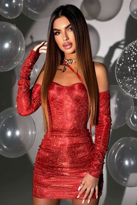 Rochie SENSOTA RED - Rochii scurte | Ivet.RO Rochie SENSOTA RED, Culoare: roșu, IVET.RO - Reduceri de până la -80%