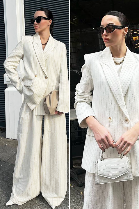 Set CHERDINA - Costume | Ivet.RO Set CHERDINA, Culoare: ecru, IVET.RO - Reduceri de până la -80%