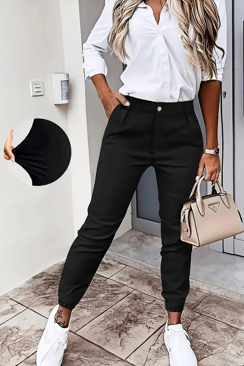 Pantaloni LANELZA BLACK - Pantaloni | Ivet.RO Pantaloni LANELZA BLACK, Culoare: negru, IVET.RO - Reduceri de până la -80%