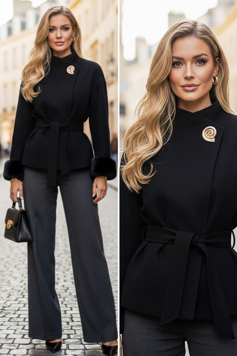 Palton BLOFLINDA BLACK, Culoare: negru, IVET.RO - Reduceri de până la -80%