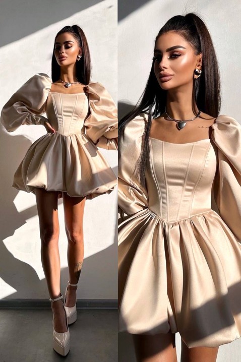 Rochie OGOYSTA BEIGE - Rochii scurte | Ivet.RO Rochie OGOYSTA BEIGE, Culoare: bej, IVET.RO - Reduceri de până la -80%