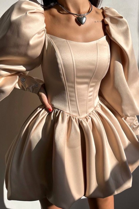 Rochie OGOYSTA BEIGE - Rochii scurte | Ivet.RO Rochie OGOYSTA BEIGE, Culoare: bej, IVET.RO - Reduceri de până la -80%