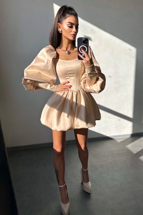Rochie OGOYSTA BEIGE - Rochii scurte | Ivet.RO Rochie OGOYSTA BEIGE, Culoare: bej, IVET.RO - Reduceri de până la -80%