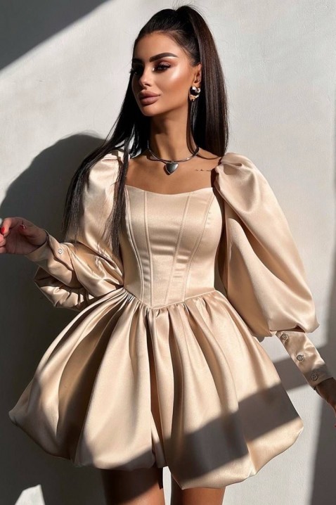 Rochie OGOYSTA BEIGE - Rochii scurte | Ivet.RO Rochie OGOYSTA BEIGE, Culoare: bej, IVET.RO - Reduceri de până la -80%