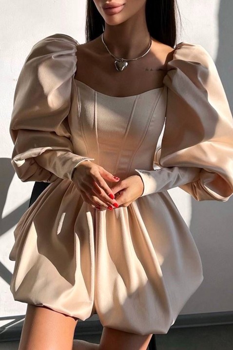 Rochie OGOYSTA BEIGE - Rochii scurte | Ivet.RO Rochie OGOYSTA BEIGE, Culoare: bej, IVET.RO - Reduceri de până la -80%