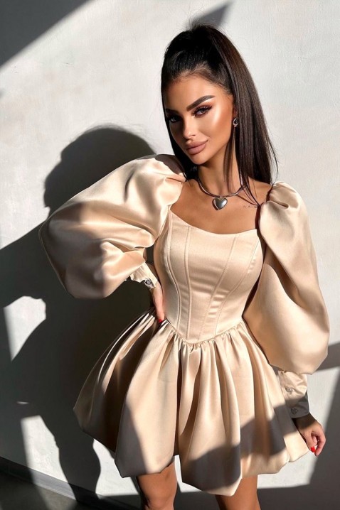 Rochie OGOYSTA BEIGE - Rochii scurte | Ivet.RO Rochie OGOYSTA BEIGE, Culoare: bej, IVET.RO - Reduceri de până la -80%