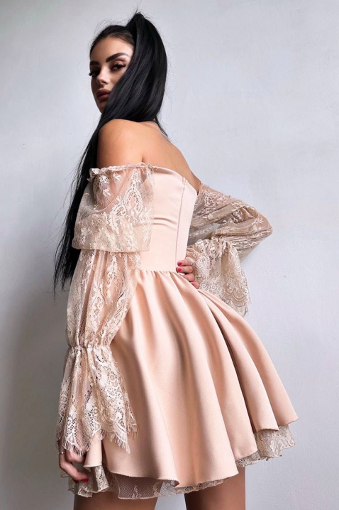 Rochie HLONDINA PUDRA - Rochii scurte | Ivet.RO Rochie HLONDINA PUDRA, Culoare: pudră, IVET.RO - Reduceri de până la -80%