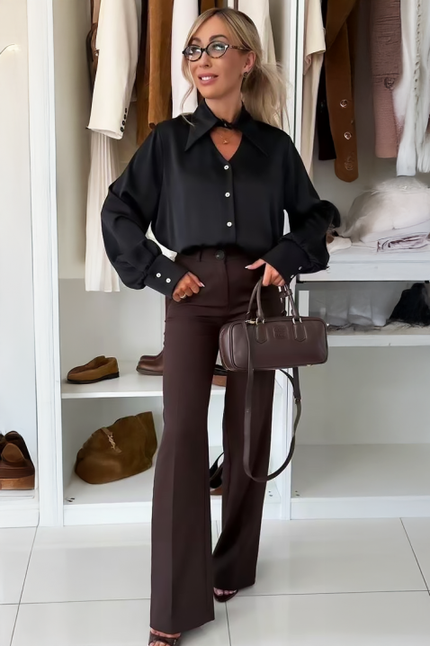 Cămașă damă LILONDANA BLACK - Cămăși | Ivet.RO Cămașă damă LILONDANA BLACK, Culoare: negru, IVET.RO - Reduceri de până la -80%