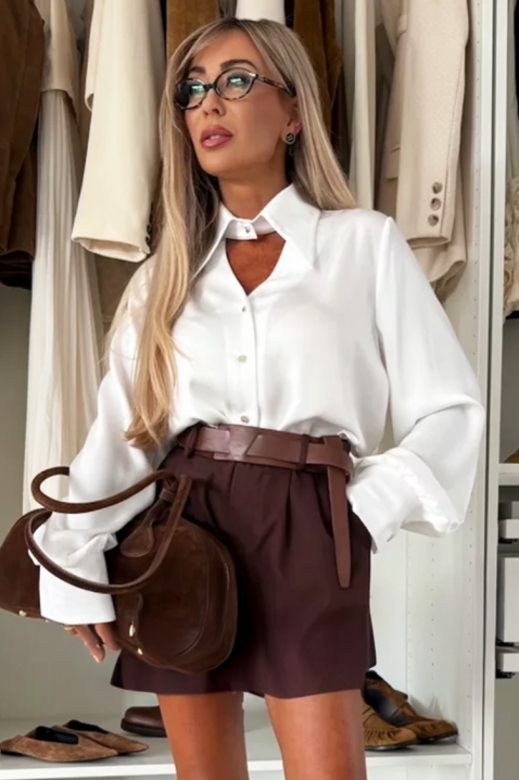 Cămașă damă LILONDANA WHITE - Cămăși | Ivet.RO Cămașă damă LILONDANA WHITE, Culoare: alb, IVET.RO - Reduceri de până la -80%