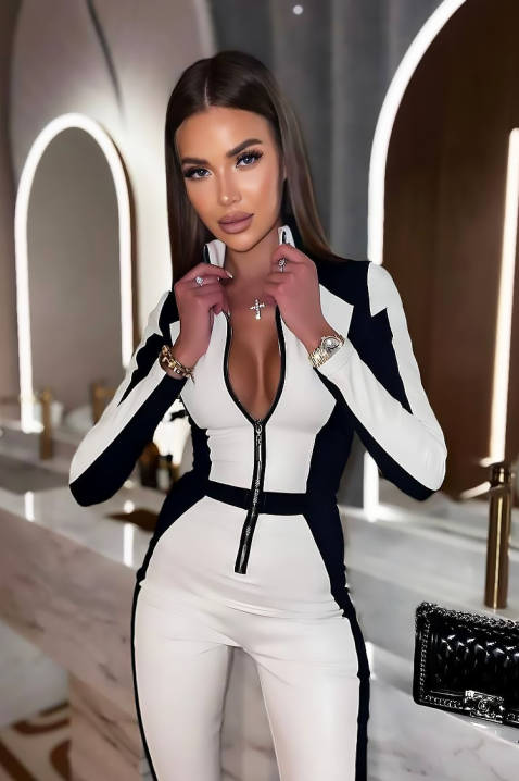 Salopetă SHPIONIZA - Salopete | Ivet.RO Salopetă SHPIONIZA, Culoare: negru și alb, IVET.RO - Reduceri de până la -80%