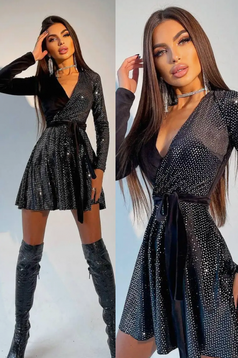 Rochie ANBERSA - Rochii scurte | Ivet.RO Rochie ANBERSA, Culoare: negru, IVET.RO - Reduceri de până la -80%