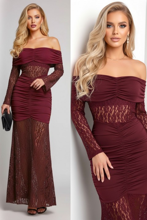 Rochie UNDRENZA BORDO, Culoare: bordo, IVET.RO - Reduceri de până la -80%