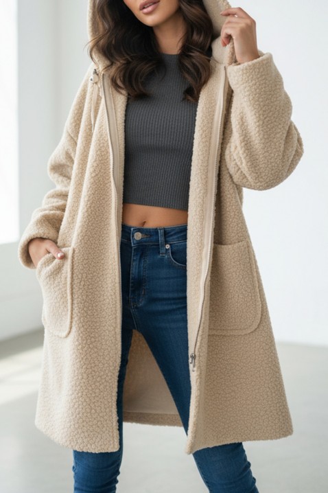 Palton POLDIZA, Culoare: bej, IVET.RO - Reduceri de până la -80%