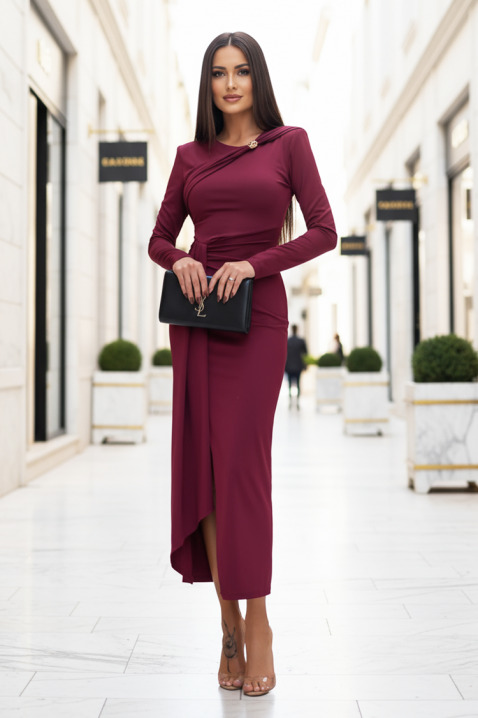 Rochie ZAVELDA BORDO, Culoare: bordo, IVET.RO - Reduceri de până la -80%