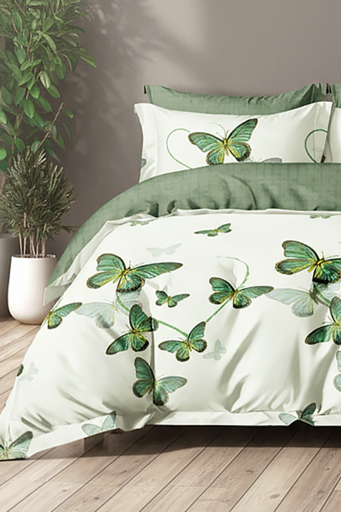 Lenjerie de pat DIONERY 200x220 cm bumbac 4 piese, Culoare: verde, IVET.RO - Reduceri de până la -80%