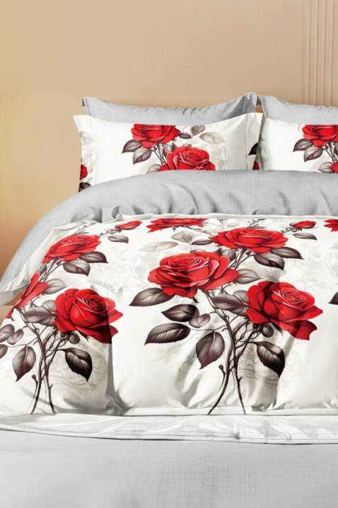 Lenjerie de pat MIOGELY 200x220 cm bumbac 4 piese, Culoare: alb, IVET.RO - Reduceri de până la -80%