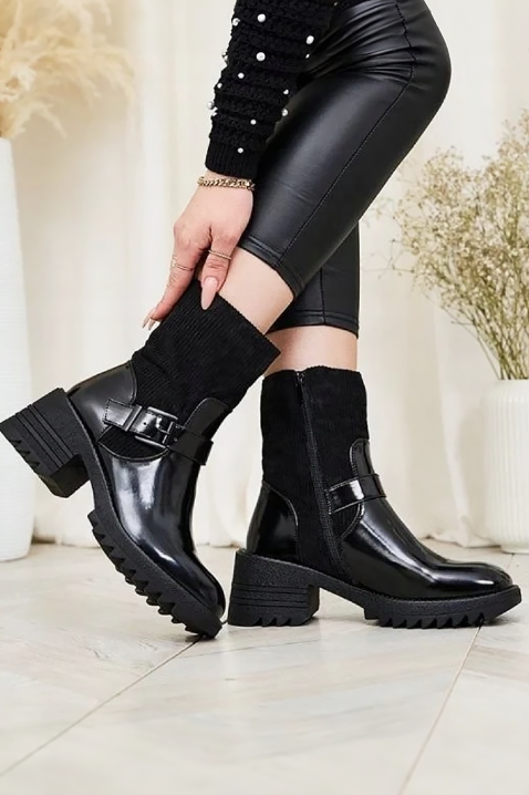 Botine damă KALOSTA, Culoare: negru, IVET.RO - Reduceri de până la -80%