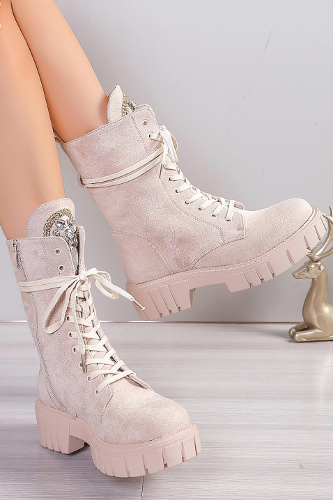 Botine damă MANTELORA, Culoare: bej, IVET.RO - Reduceri de până la -80%