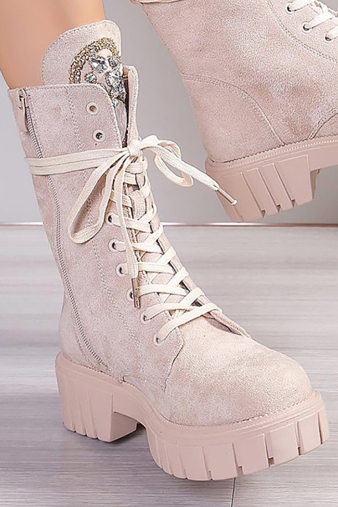 Botine damă MANTELORA, Culoare: bej, IVET.RO - Reduceri de până la -80%