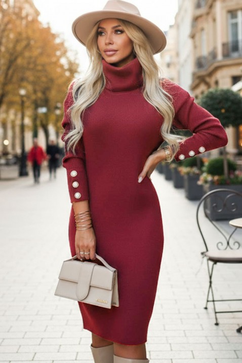 Rochie BLONEZA BORDO, Culoare: bordo, IVET.RO - Reduceri de până la -80%