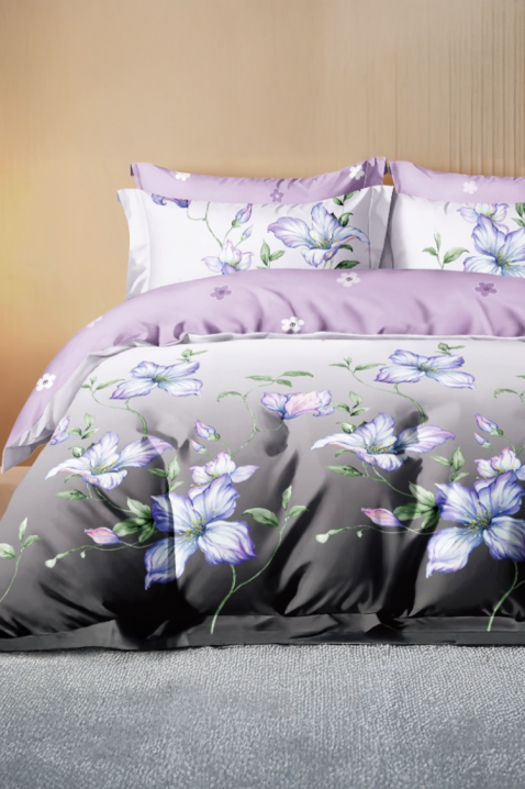 Lenjerie de pat KLOMERFY 200x220 cm bumbac 4 piese, Culoare: multicolor, IVET.RO - Reduceri de până la -80%