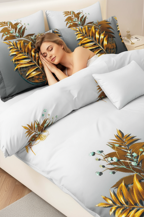 Lenjerie de pat ZERMONLY 200x220 cm bumbac 4 piese, Culoare: multicolor, IVET.RO - Reduceri de până la -80%