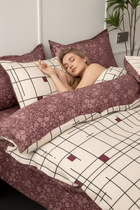 Lenjerie de pat GORMENY 200x220 cm bumbac 4 piese, Culoare: multicolor, IVET.RO - Reduceri de până la -80%