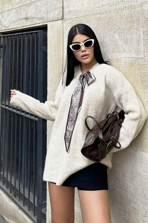 Pulover SHARLINTA ECRU, Culoare: ecru, IVET.RO - Reduceri de până la -80%