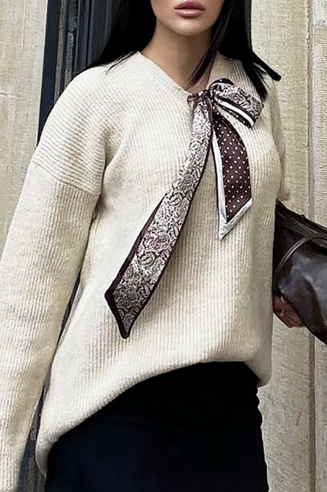 Pulover SHARLINTA ECRU, Culoare: ecru, IVET.RO - Reduceri de până la -80%