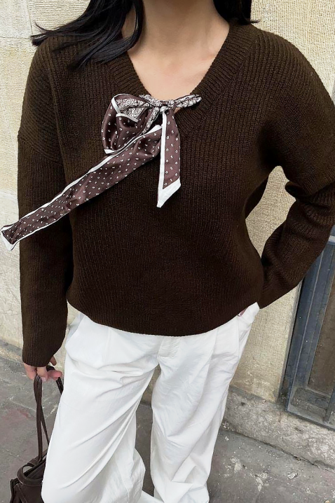 Pulover SHARLINTA BROWN, Culoare: maro, IVET.RO - Reduceri de până la -80%